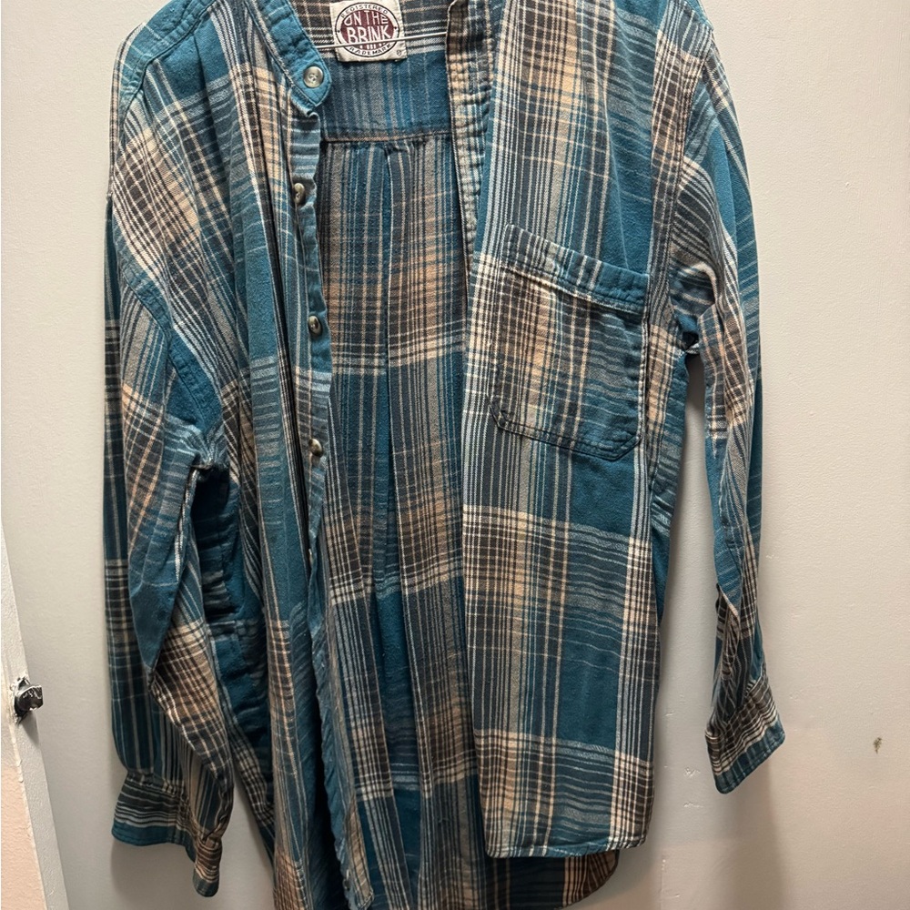 Vintage blue flannel